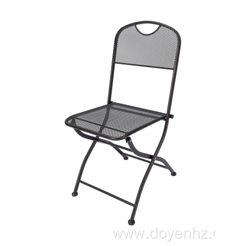 Metal Folding Mesh Chair for Outdoor/Indoor, Balcony